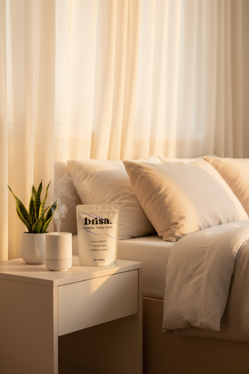Glow Sleep Tape in serene bedroom setting
