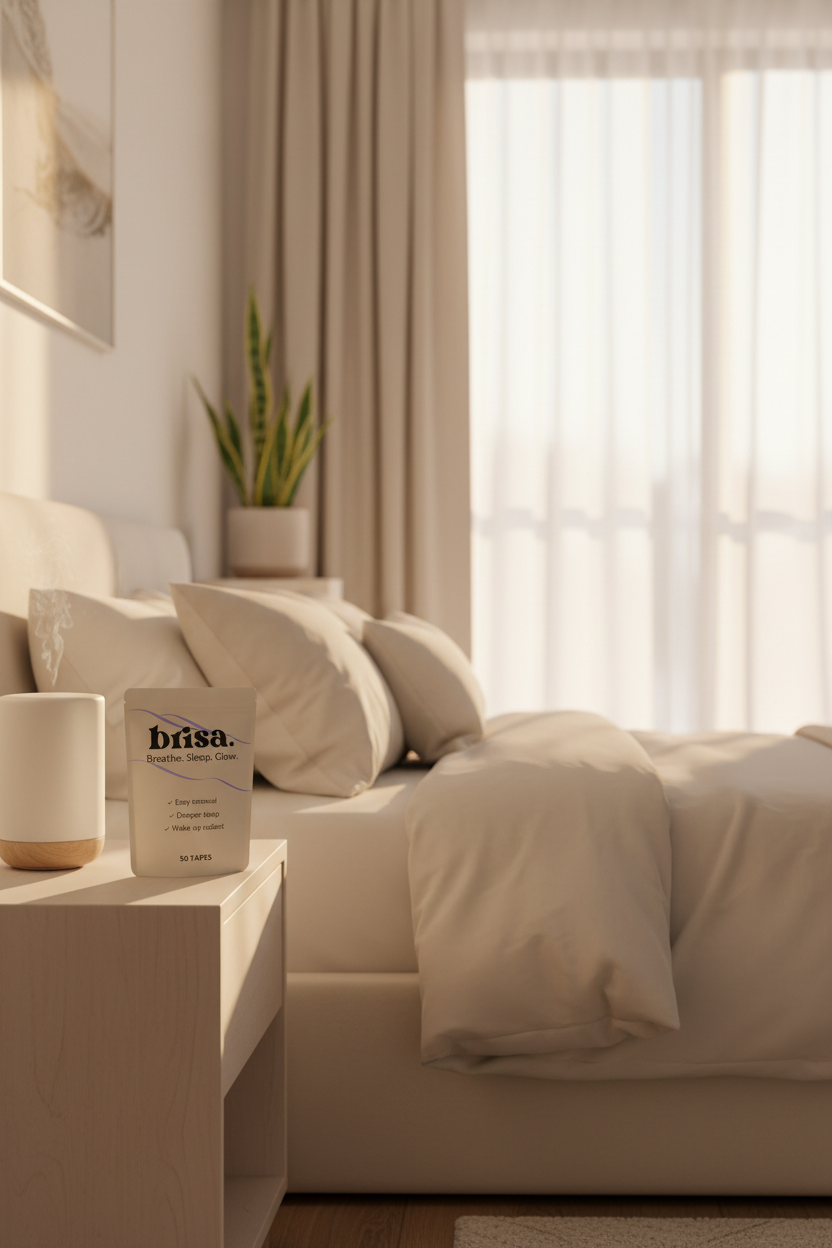 Glow Sleep Tape in serene bedroom setting